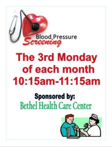 Blood Pressure Screening @ Danbury Senior Center | Danbury | Connecticut | United States