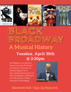 Black Broadway: A Musical History @ Elmwood Hall - Danbury Senior Center | Danbury | Connecticut | United States