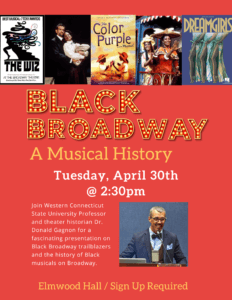 Black Broadway: A Musical History @ Elmwood Hall - Danbury Senior Center | Danbury | Connecticut | United States