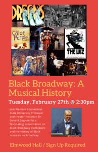 Black Broadway: A Musical History @ Elmwood Hall - Danbury Senior Center | Danbury | Connecticut | United States