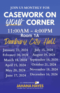 Congresswoman Hayes: Caseworker on Your Corner @ Danbury City Hall - Room 1A