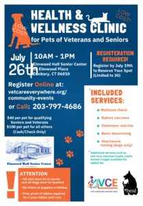 Pet Health & Wellness Clinic @ Elmwood Hall - Danbury Senior Center | Danbury | Connecticut | United States