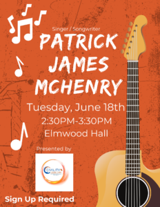 Singer / Songwriter Patrick James McHenry @ Elmwood Hall - Danbury Senior Center | Danbury | Connecticut | United States
