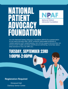 National Patient Advocacy Foundation @ Elmwood Hall Danbury Senior Center