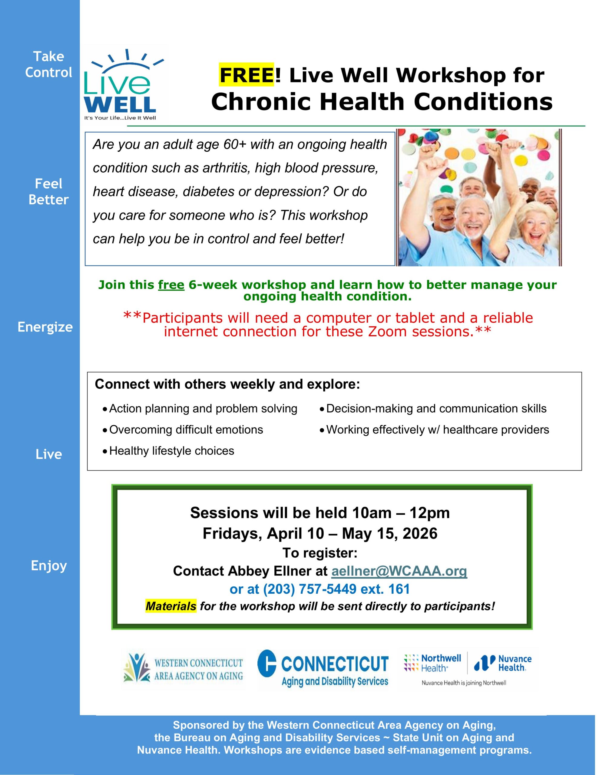 FREE Live Well Workshop for Chronic Health Conditions